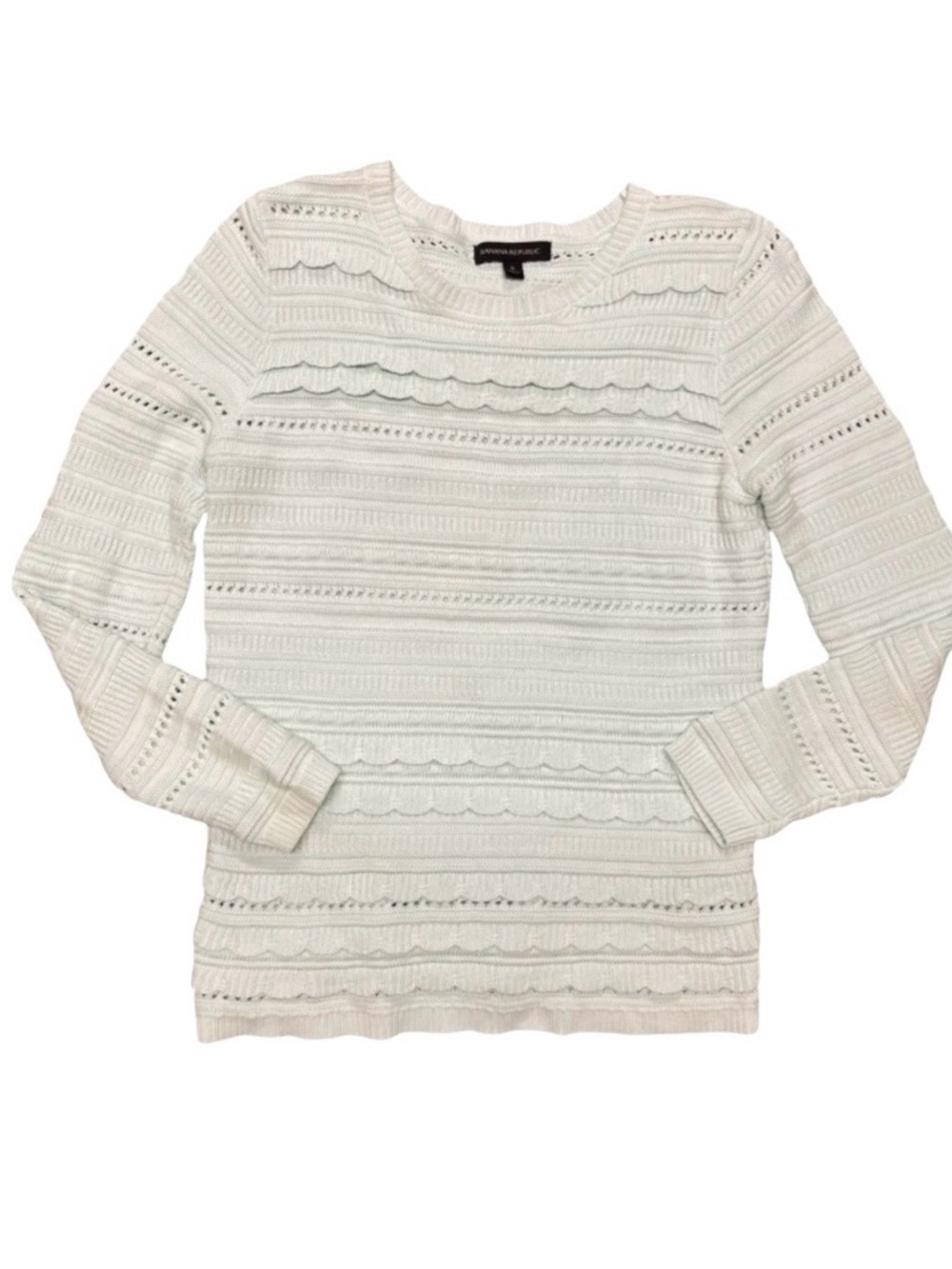 Banana Republic Light Turquoise Crew Neck Pullover Sweater, Size Small